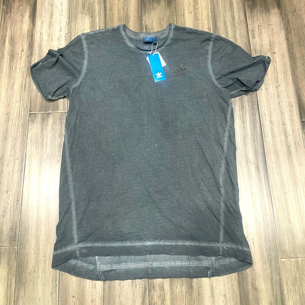 Adidas dyed Shirt Mens XL Gray Short Sleeve Solid Streetwear